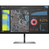 HP Z24f G3 23.8in Full HD LCD Monitor, 16:9 IPS, 1920 x 1080, Glossy Anti-Reflective, 5 ms, 300 Nit, HDMI - DisplayPort, USB Hub, Black Silver 